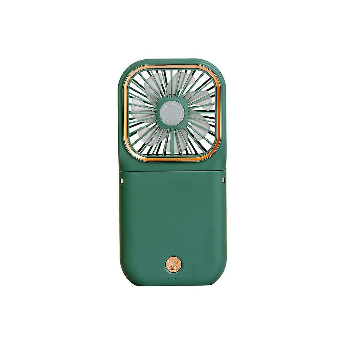 Outdoor Folding Fan Mini Portable Neck Fan Charging Treasure Two-in-one Handheld Small Electric Fan