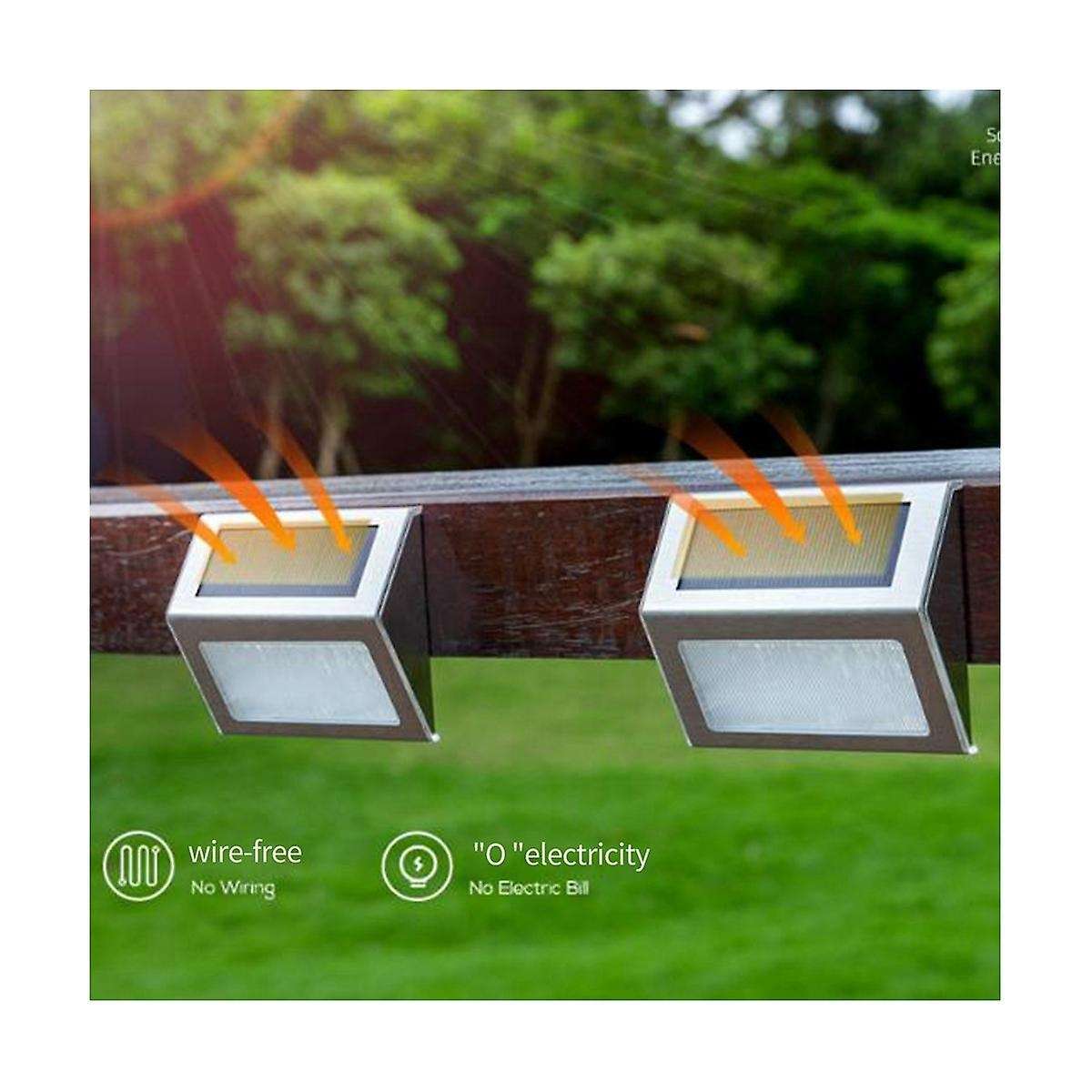 Outdoor Solar Deck Lights Solar Step Lights IP65 Waterproof Solar Outdoor LED Lights Perimeter Wall