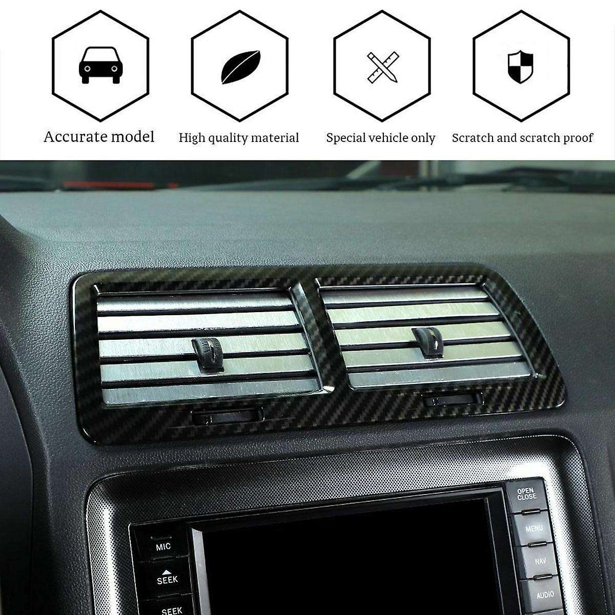 Outlet Cover Bezel ABS Trim for 2009-2014 Interior Accessories (Carbon Fiber)