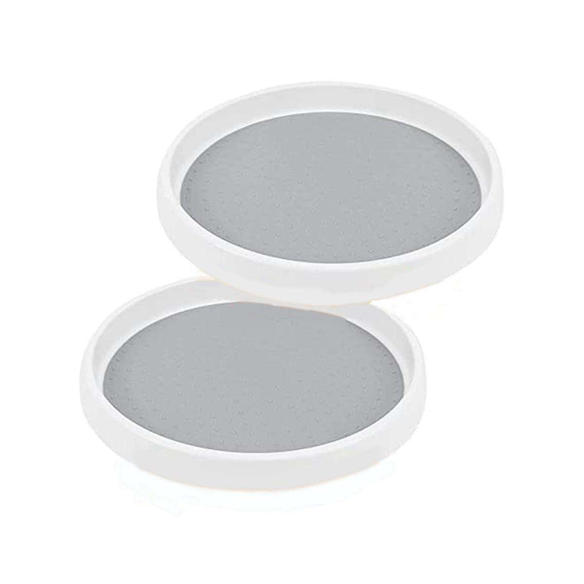 Pack Of 2 Rotating Spice Rack Turntable Organiser, Non- Turntable,suitable for Fridge, Dresser,spic