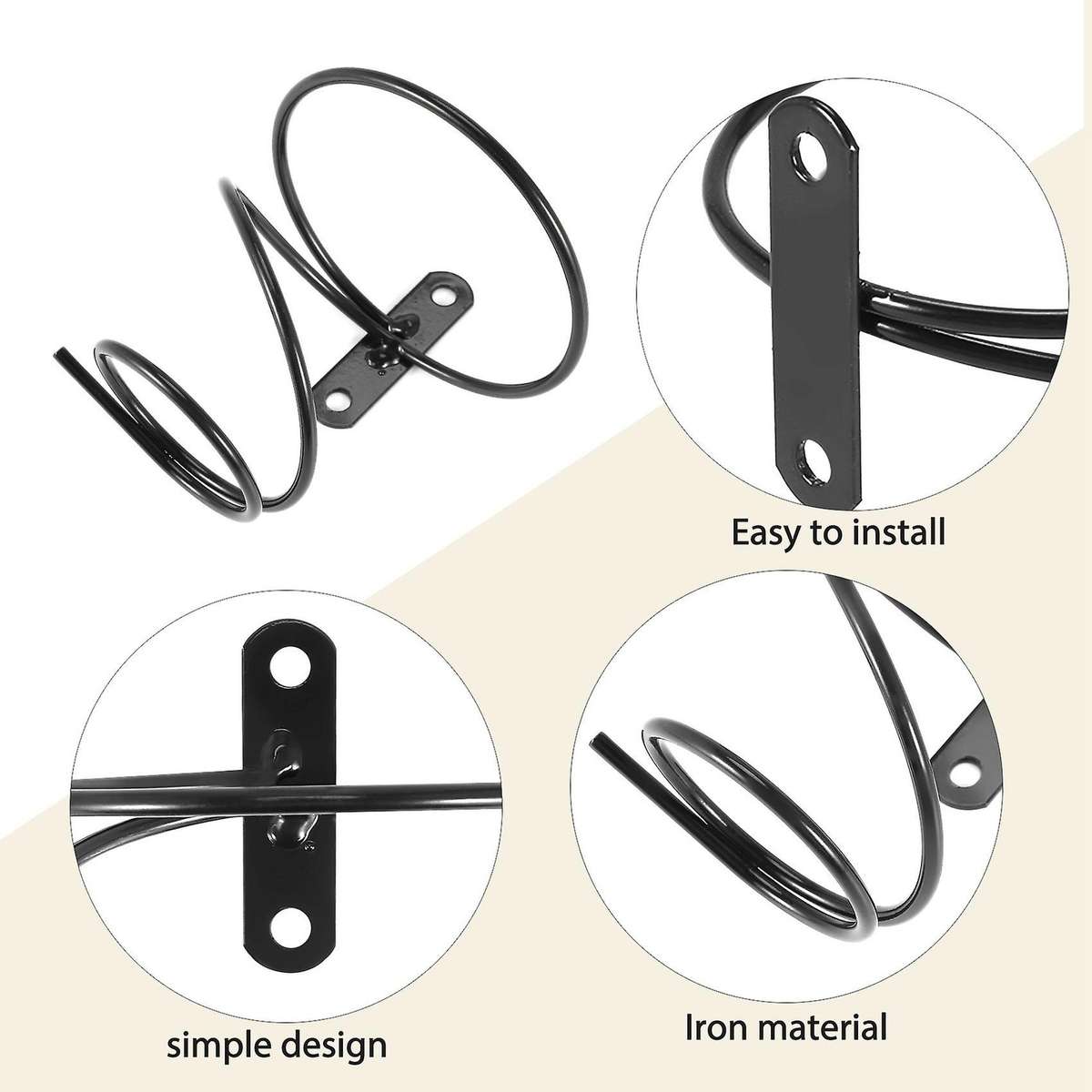 Pack of 6 Wall Mounted Wine Racks with Screws,Metal Hanging Wine Rack