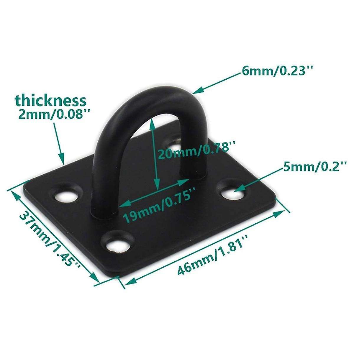 Pad Eye Plate U Hooks Heavy Duty Wall Mount Ring Hooks Marine Hanging Hardware Staple Hook Loop with