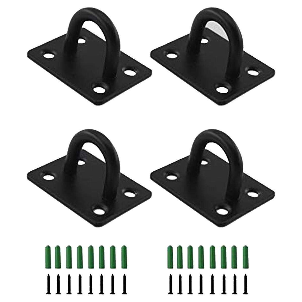 Pad Eye Plate U Hooks Heavy Duty Wall Mount Ring Hooks Marine Hanging Hardware Staple Hook Loop with