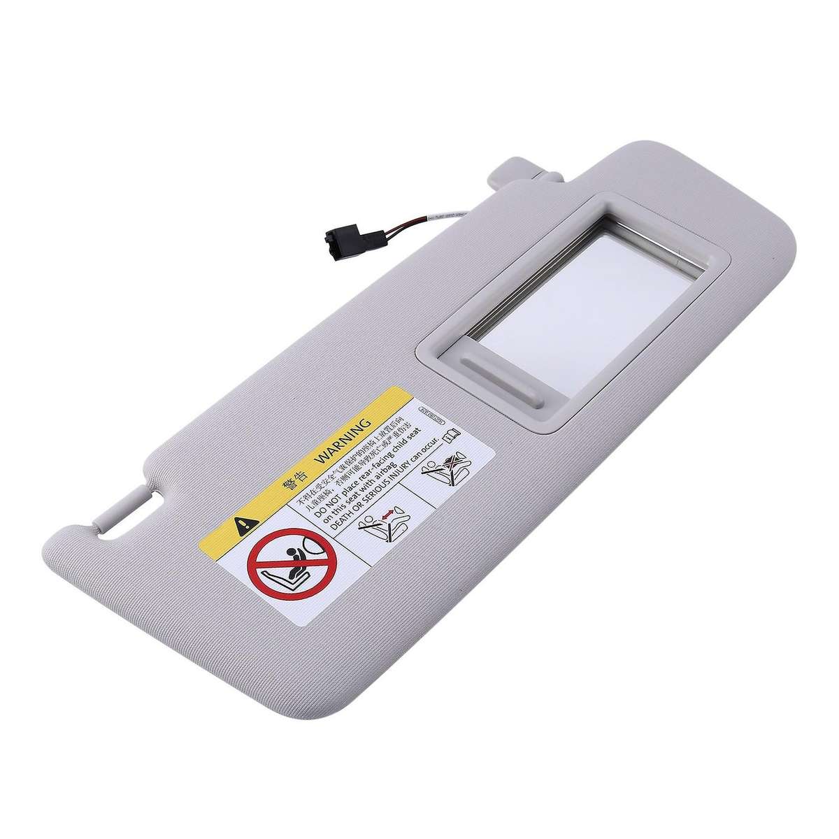 Pair Car Interior Sun Visor Shade with Makeup Mirror Gray for Golf MK7 2014-2017 5GG857551 5GG857552