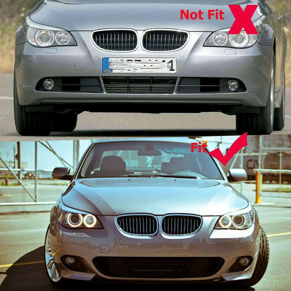 Pair M Package Front Bumper Fog Lights Shell Cover without Bulb for - E60 E90 E92 E93