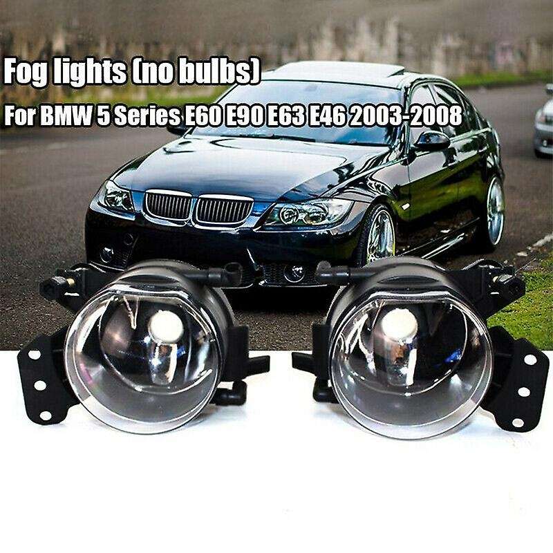 Pair M Package Front Bumper Fog Lights Shell Cover without Bulb for - E60 E90 E92 E93