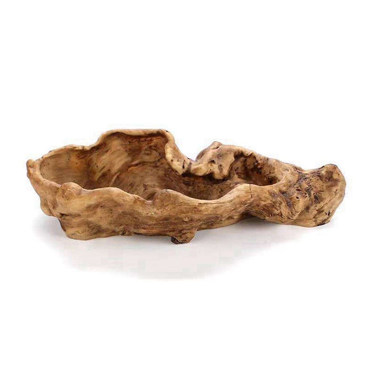 Pastoral Retro Landscape Flower Pot Resin Tree Stump Planter Artificial Driftwood Sculpture Rustic S