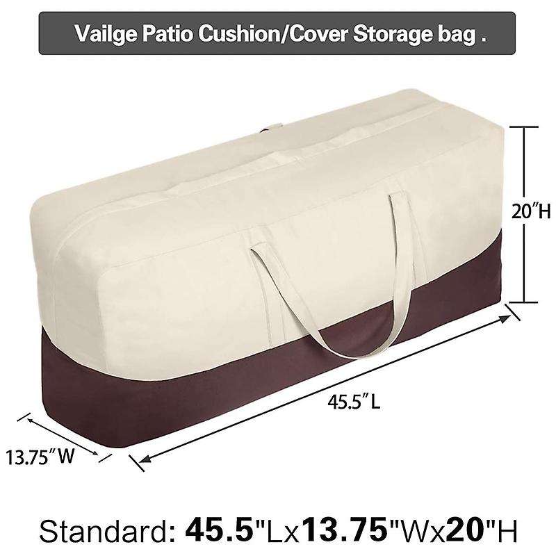 Patio Cushion Cover Bag Waterproof Outdoor Patio Furniture Rectangular Cushion Bag-b