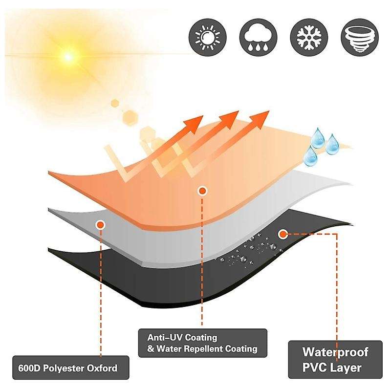 Patio Cushion Cover Bag Waterproof Outdoor Patio Furniture Rectangular Cushion Bag-b