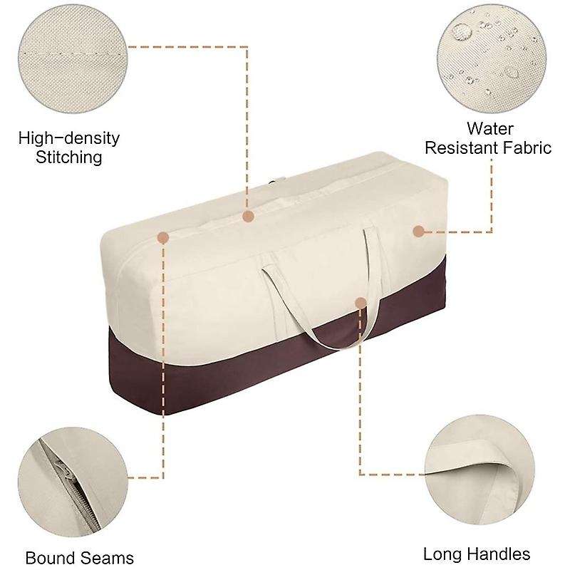 Patio Cushion Cover Bag Waterproof Outdoor Patio Furniture Rectangular Cushion Bag-b
