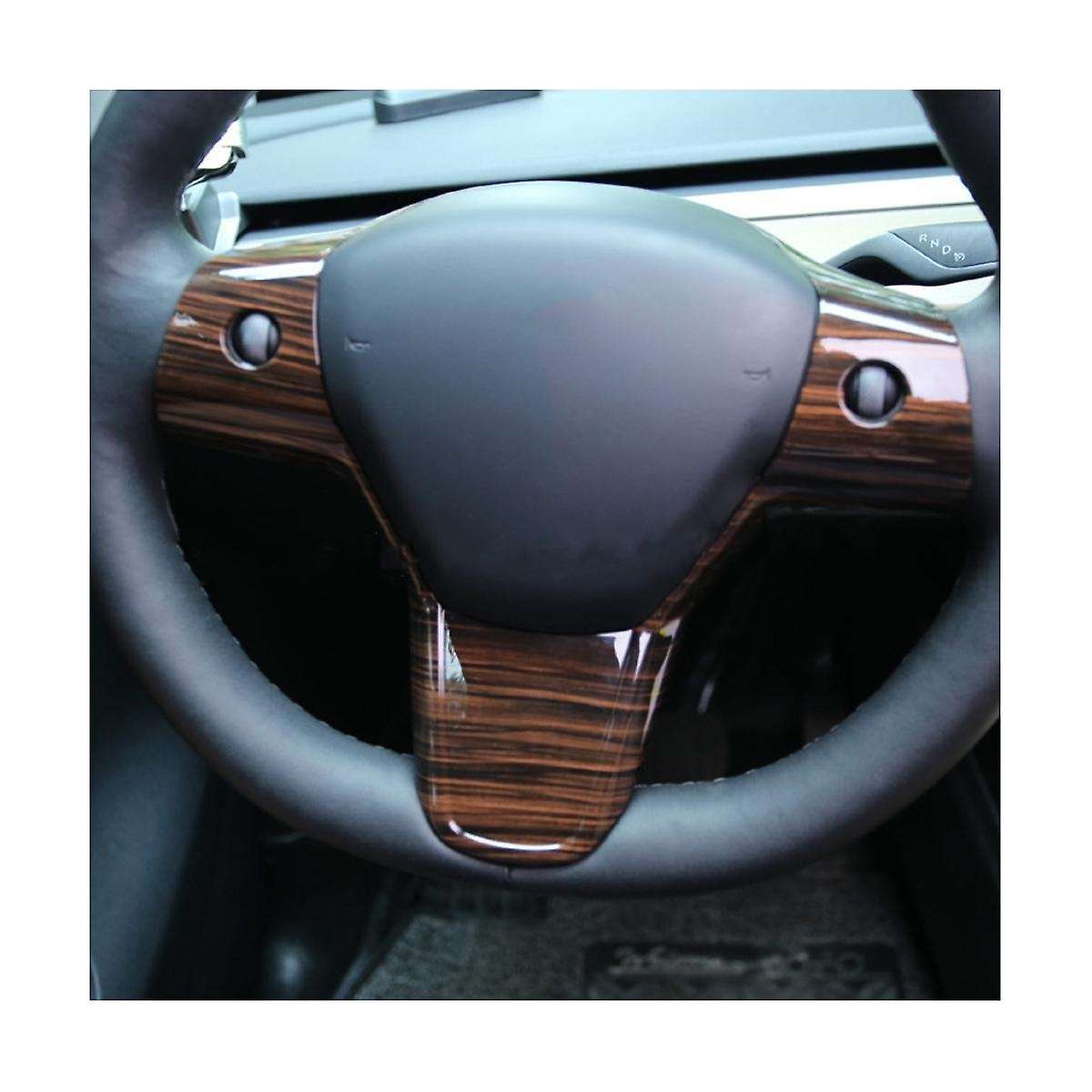 Peach Grain Color Steering Wheel Trim Sticker Steering Wheel Frame for Model 3 Model Y