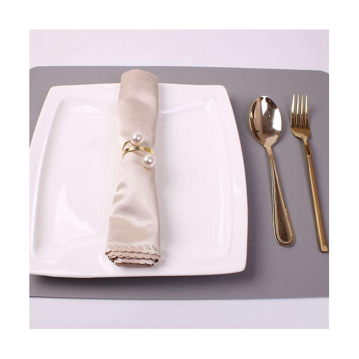 Pearl Napkin Rings 12, Gold Napkin Rings Holder Pearl Napkin Holder Easter Serviette Ring Buckle,fa
