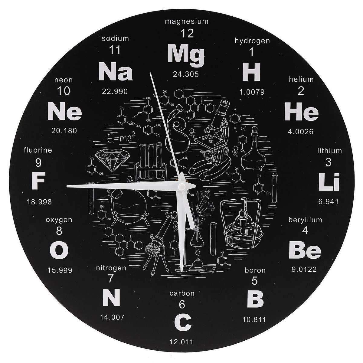 Periodic Table of Wall Art Chemical Symbols Wall Clock Educational ElementaL Display Classroom Cloc