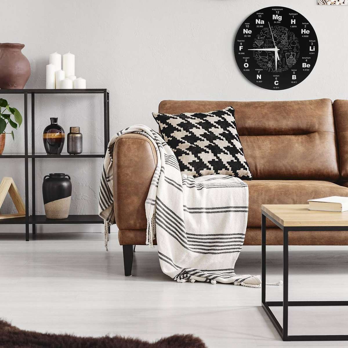 Periodic Table of Wall Art Chemical Symbols Wall Clock Educational ElementaL Display Classroom Cloc