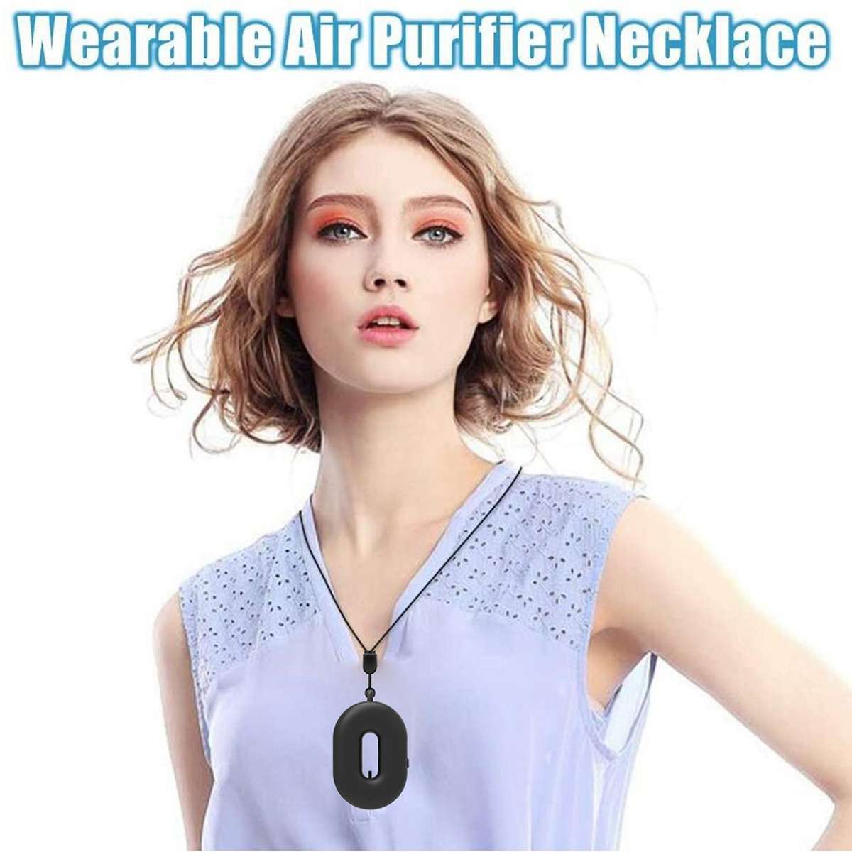 Personal Wearable Air Purifier Necklace Mini USB Portable Air Freshener Ionizer Negative Ion Generat