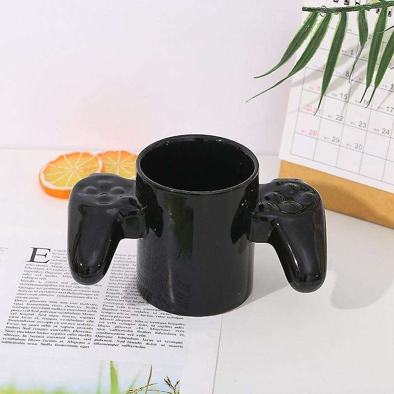 Personality Handle Coffee Milk Cup with " "Typeface,3D Gamepad Controller Mug,for Gamers' Gift
