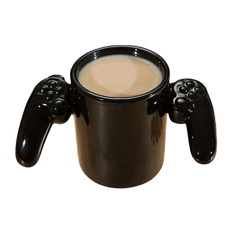 Personality Handle Coffee Milk Cup with " "Typeface,3D Gamepad Controller Mug,for Gamers' Gift
