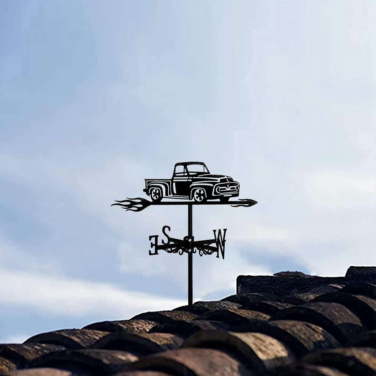Pickup Trucks Weather Vane Design Car Retro Orientation Indicator Weathervane Measuring Tool Weather