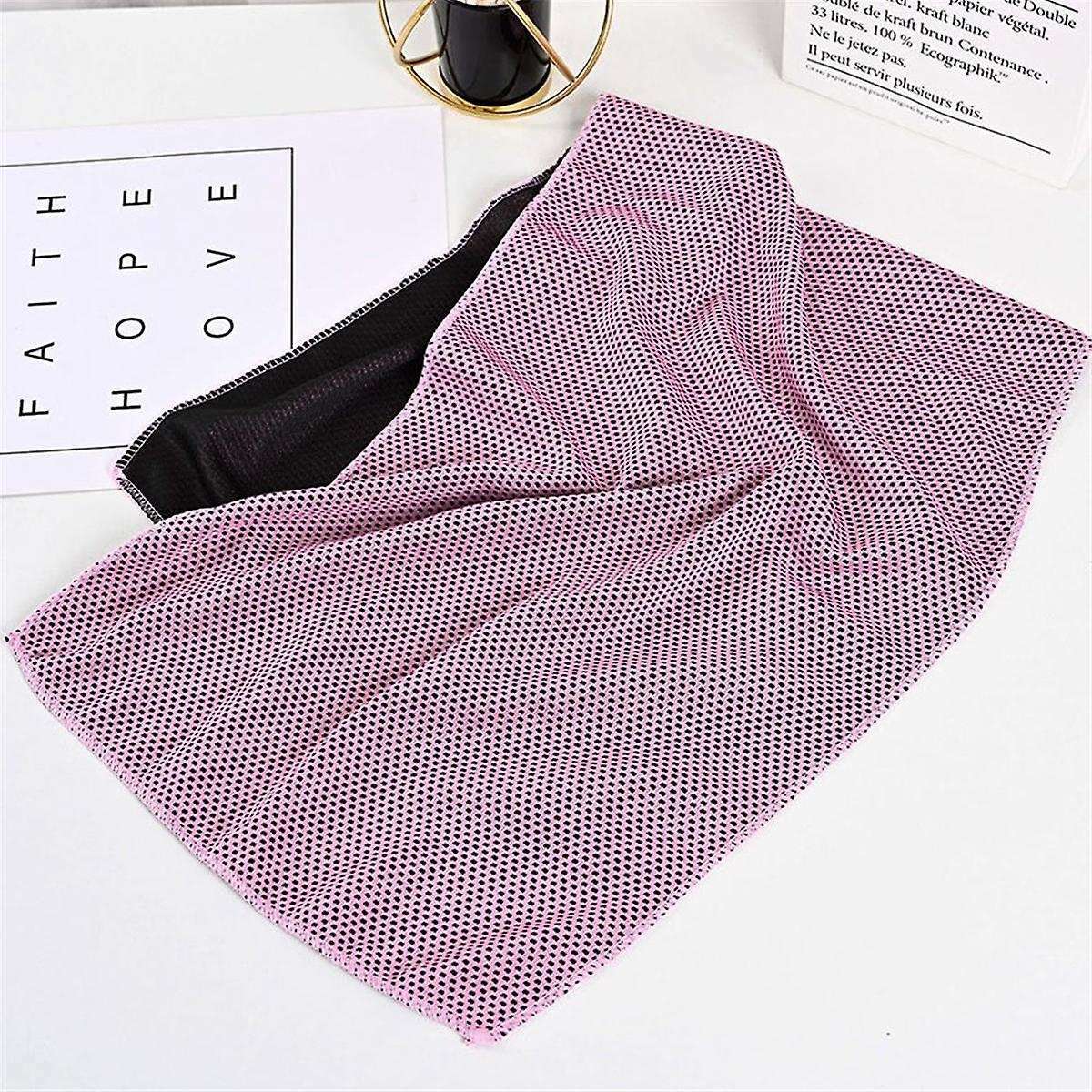 Pink Cold-Feeling Sports Towel, Quick-Drying, Outdoor Cooling, Cold Towel, Fitness and Running Sweat