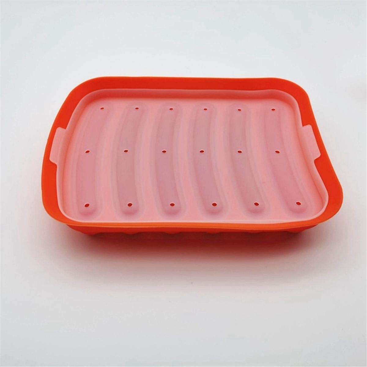 Pink-6 in 1 Sausage Machine DIY Mold Making Hot Dog Handmade Ham Silicone Mold Food Machine Kitchen