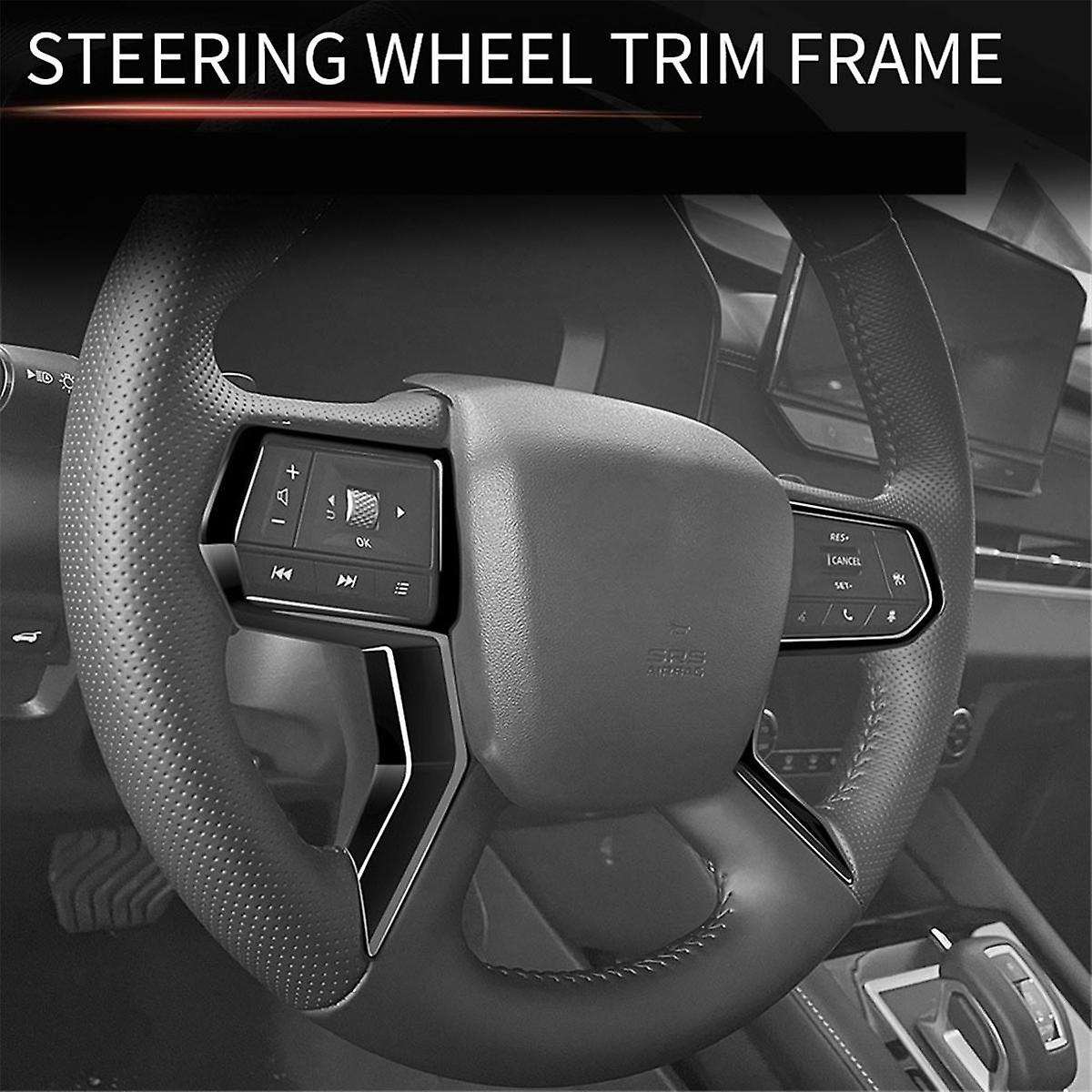 Plastic Black Steering Wheel Cover Trim for 2022+ Steering Wheel Panel Trim