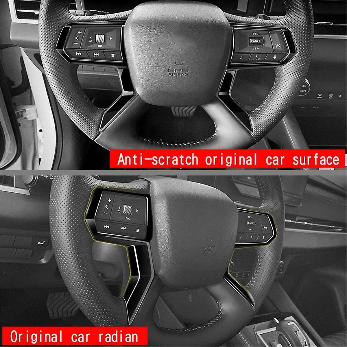 Plastic Black Steering Wheel Cover Trim for 2022+ Steering Wheel Panel Trim
