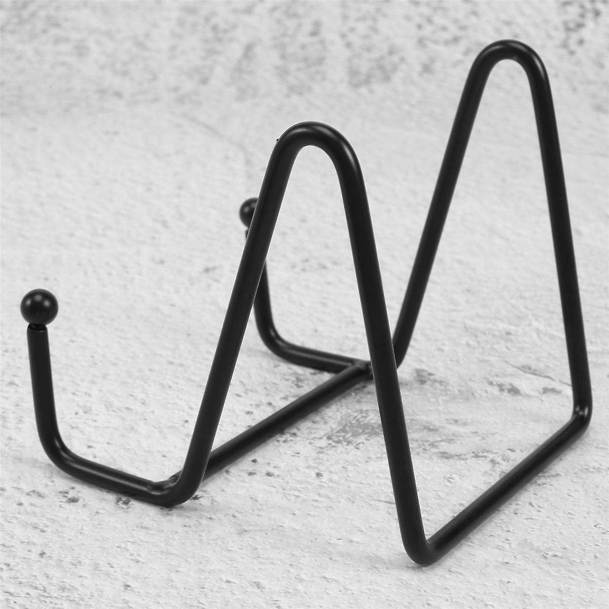 Plate Holder Display Stands, Metal Black Frame Stand for Picture, Book, Photo Easel, Creation, Colle