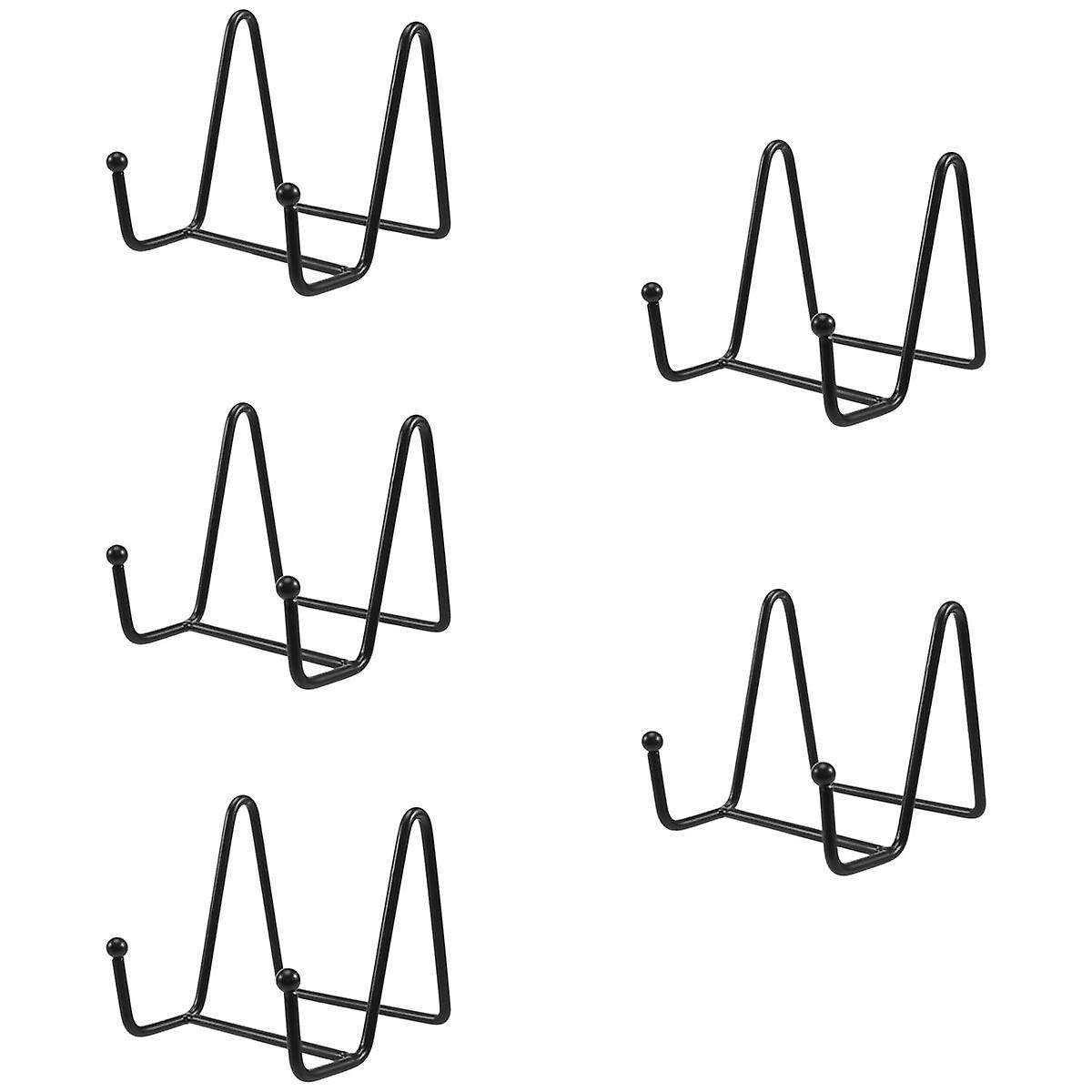 Plate Holder Display Stands, Metal Black Frame Stand for Picture, Book, Photo Easel, Creation, Colle