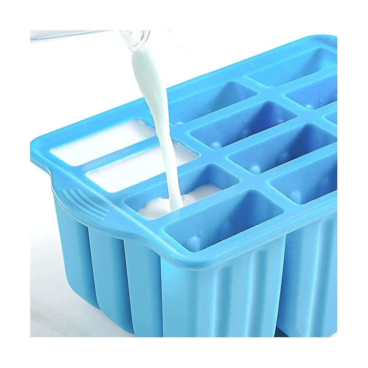Popsicle Molds Silicone -free, 12 Pieces Popsicle Trays for Freezer, Homemade Ice Cream Popsicle Mo