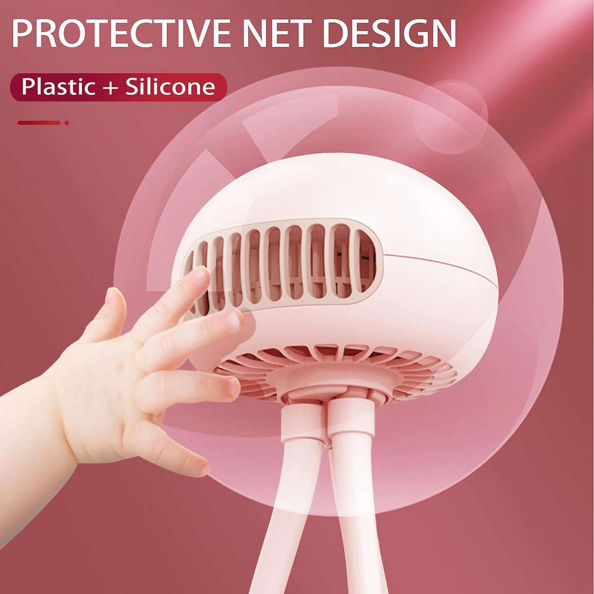 Portable Fan Stroller Fan Mini Personal Fan,car Baby Fan Battery Operated Rechargeable Usb Fan Clip