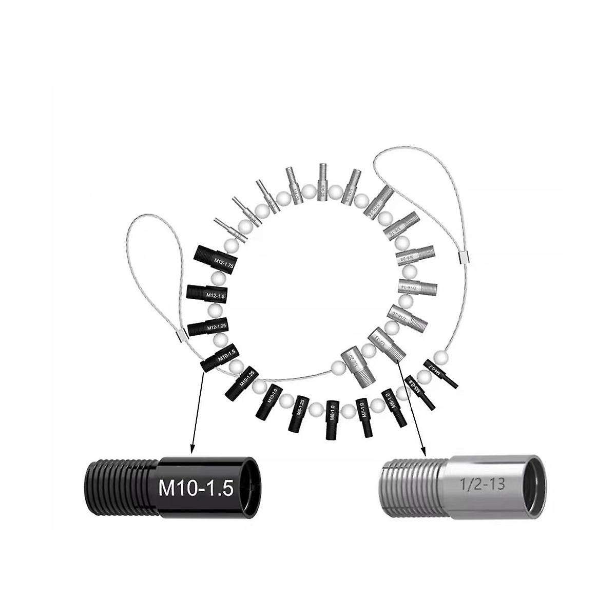 Portable Thread Tester Bolt Nut Screw Bolt Nut Screw Checking Checker 26 Male/female Size Gauge Meas