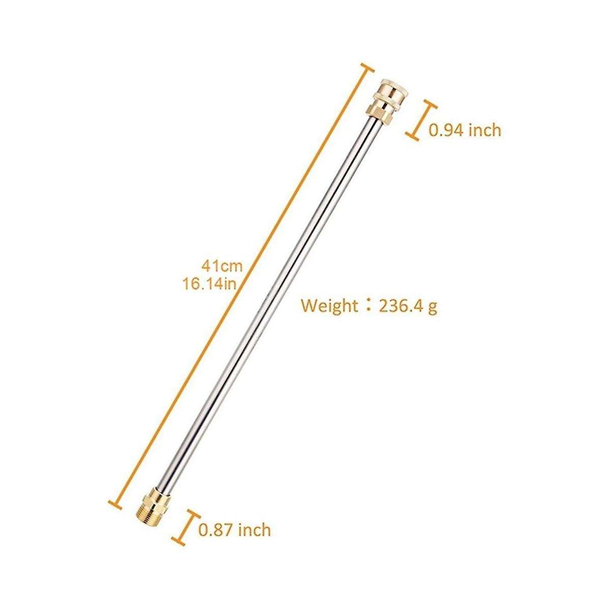 Pressure Washer Extension, Universal Spear Extender for Power Washers, M22 to 1/4inch Quick Connect