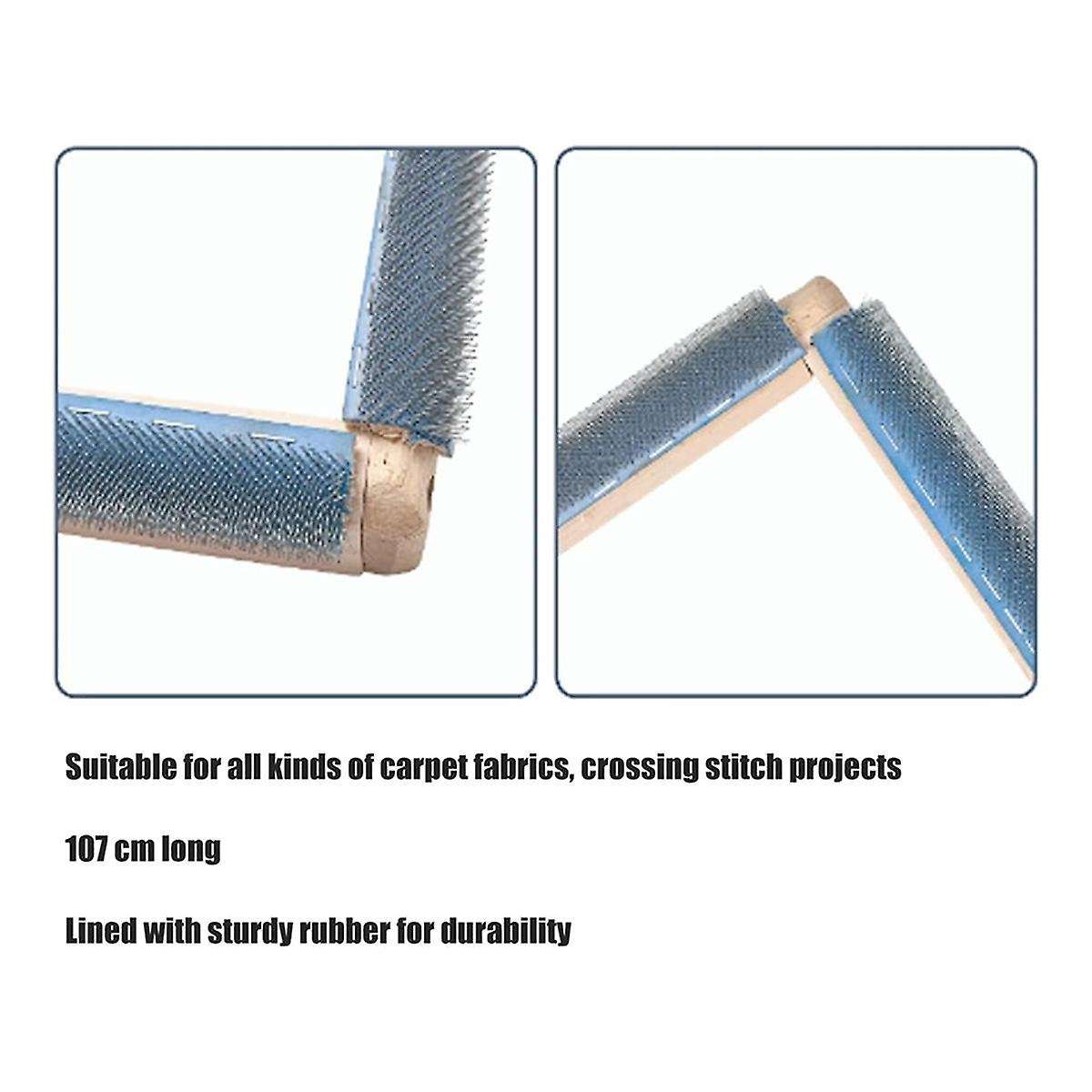 Punch Needle Frame,39.4 Inch Gripper Strip Rug Fabric Hooking Gripper Frame Square Tufting Frame for