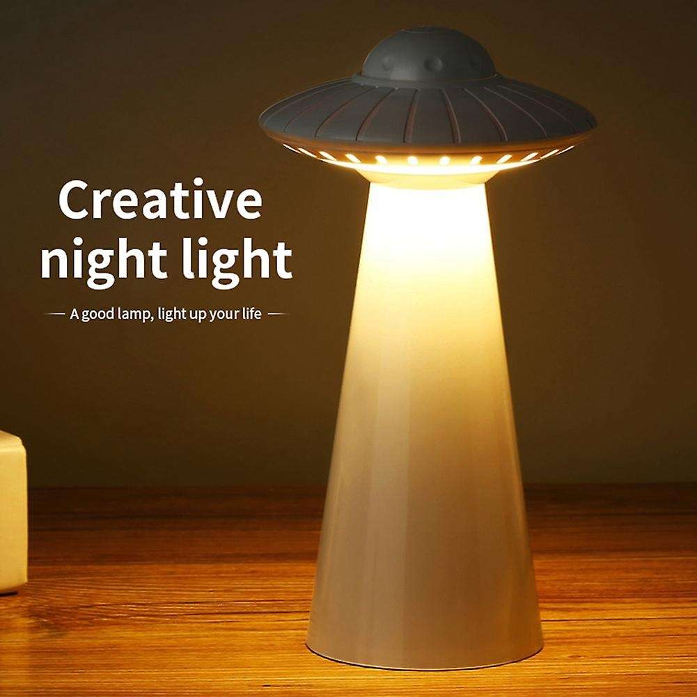 Cartoon Ufo Charging Bedroom Night Light Bar Led Desk Lamp,white