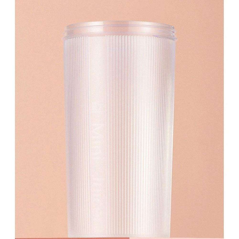 Juicer 6 Blades Electric Blender Usb Fruit Mixer Cup 300ml (pink)