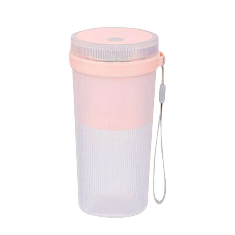 Juicer 6 Blades Electric Blender Usb Fruit Mixer Cup 300ml (pink)