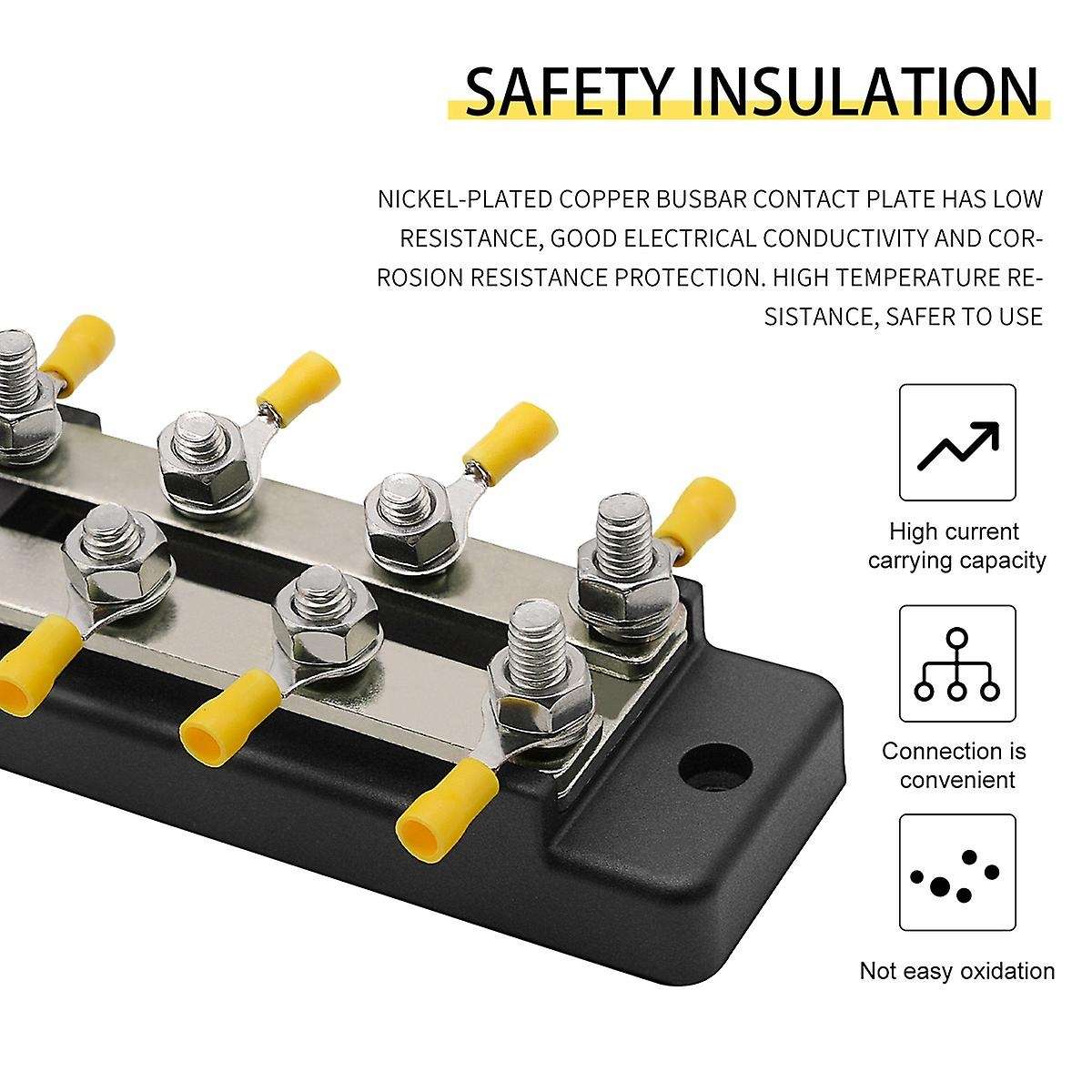 2 Way Dual Row Terminal 150a Bus Bar Block Ground Distribution