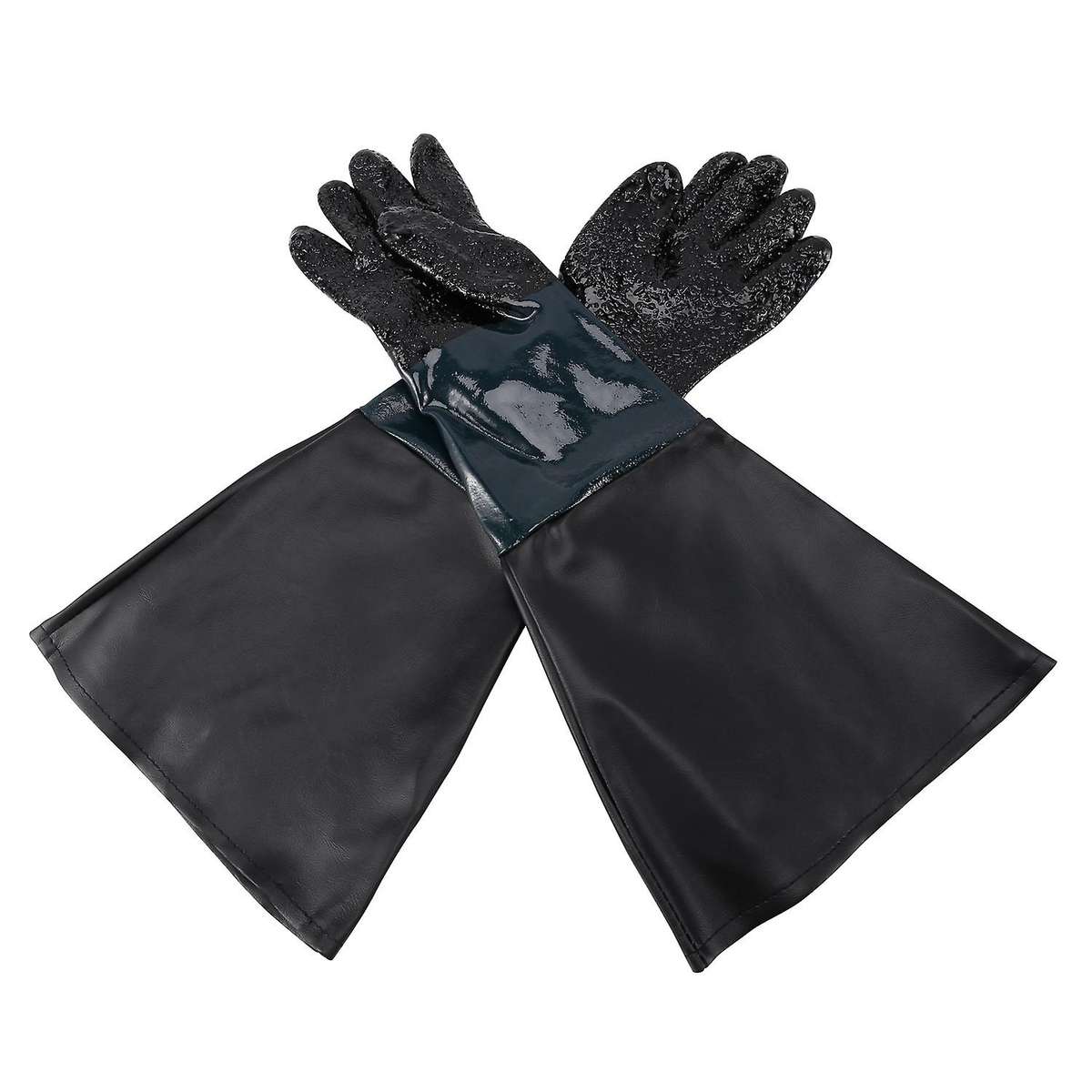 1 Pair Heavy Duty Gloves Soft Sandblasting Machine Gloves 60cm