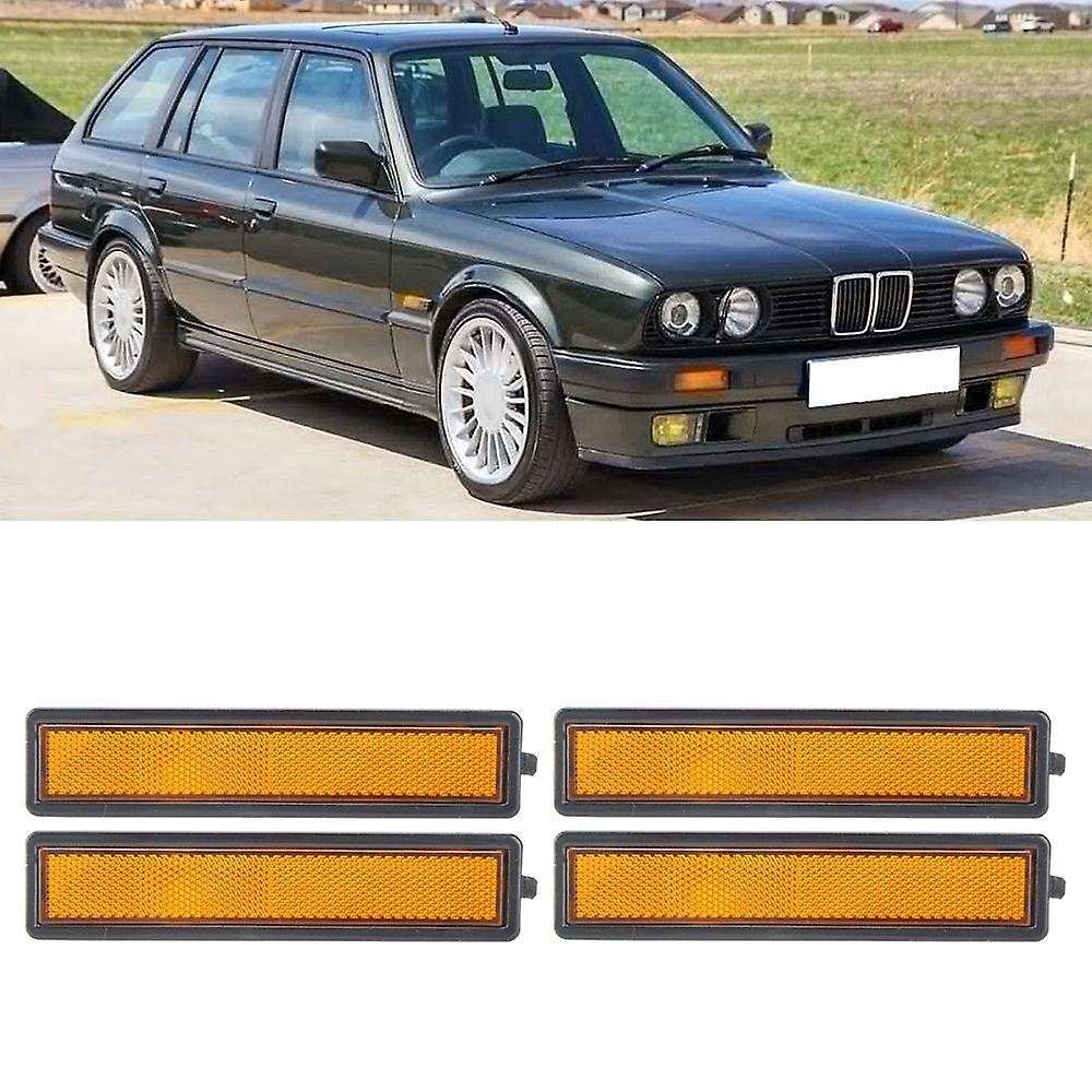 4pcs Car Turn Signal Light Side Marker Light Fender Light Yellow
