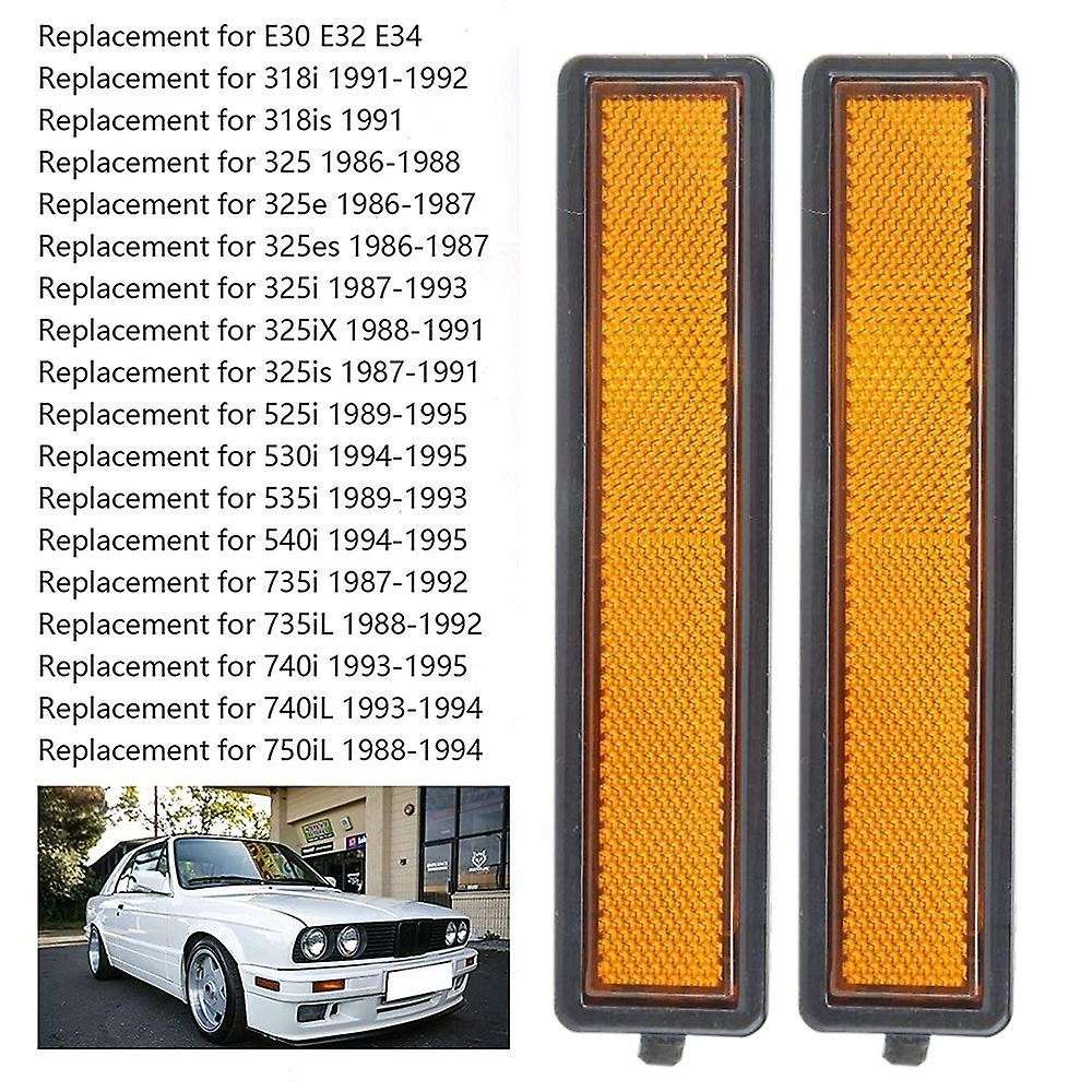 4pcs Car Turn Signal Light Side Marker Light Fender Light Yellow