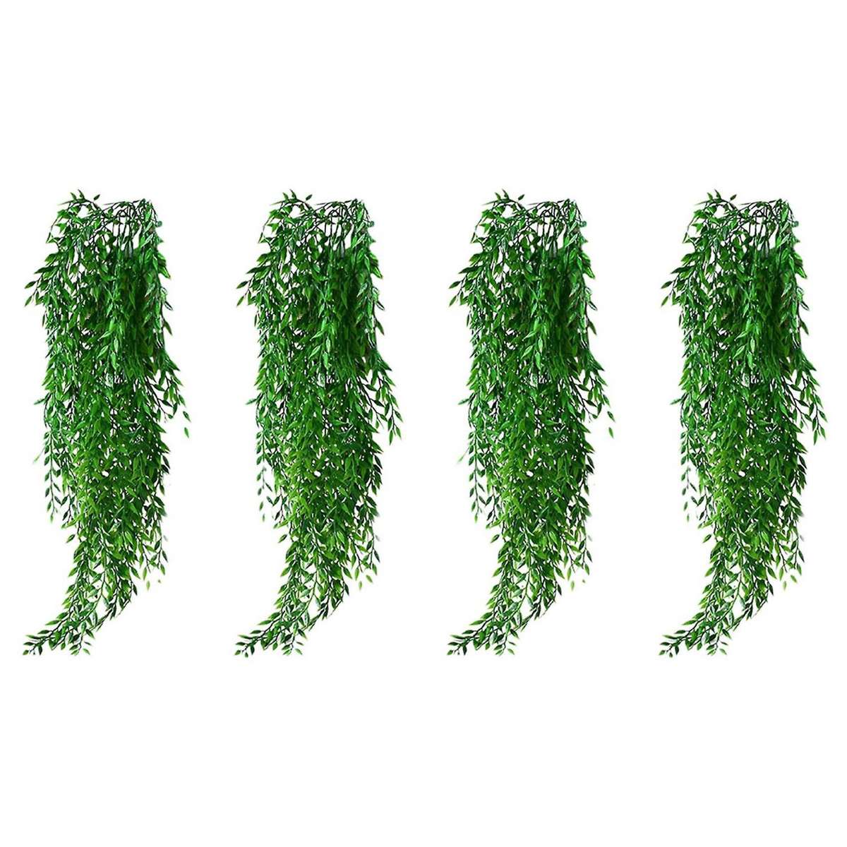 4pcs Artificial Hanging Plants for Wall Garden Wedding Basket Decor