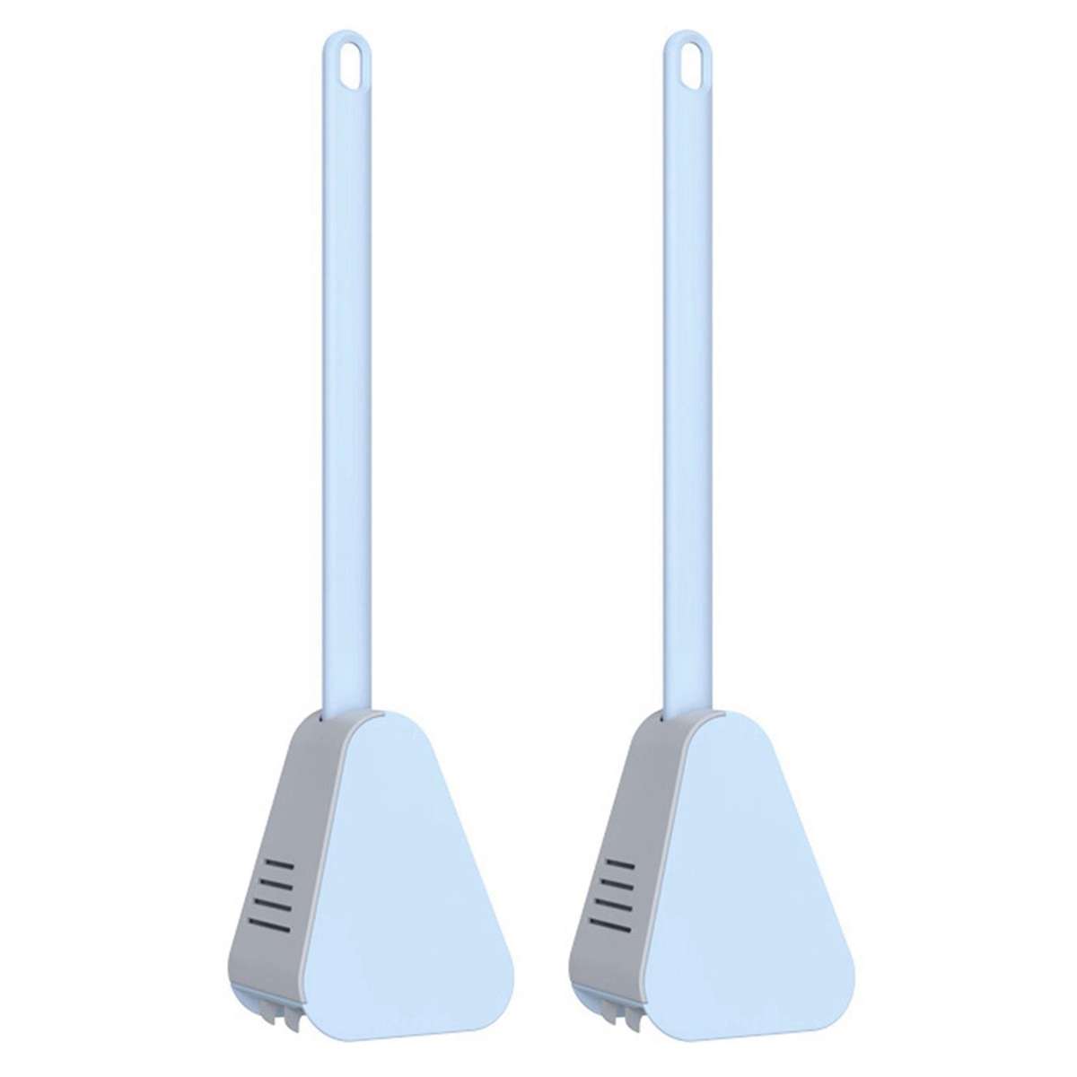 2x Golf Toilet Brush No Dead-end Wall-mounted Toilet Brush Sky Blue