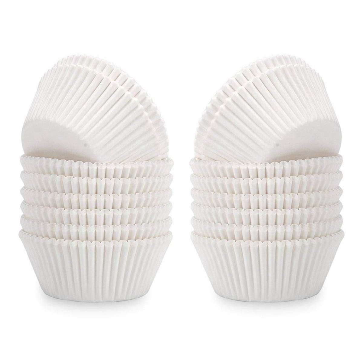 White Cupcake Liners Greaseproof Paper Muffin Baking Cups 400 Pcs