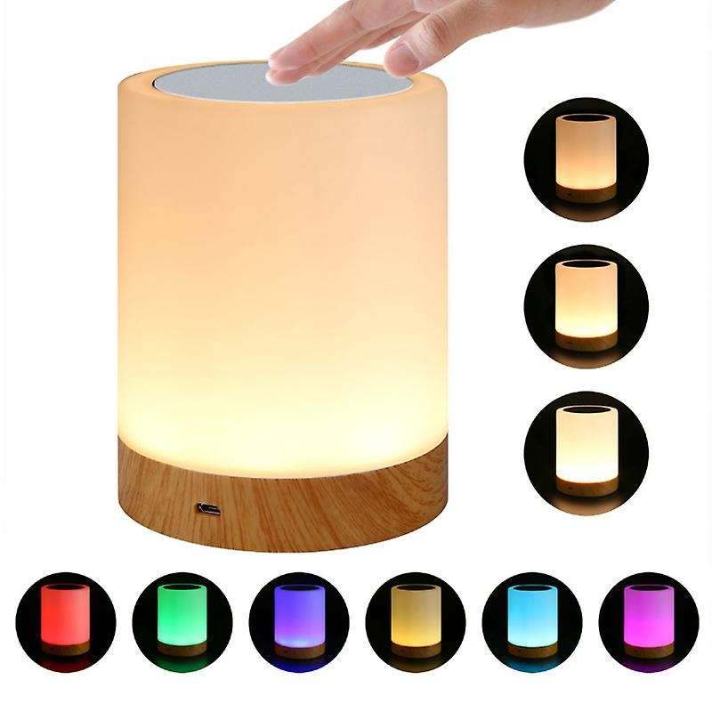 Bedroom Colorful Contact Sensor Night Lights Usb Rechargeable Lamps