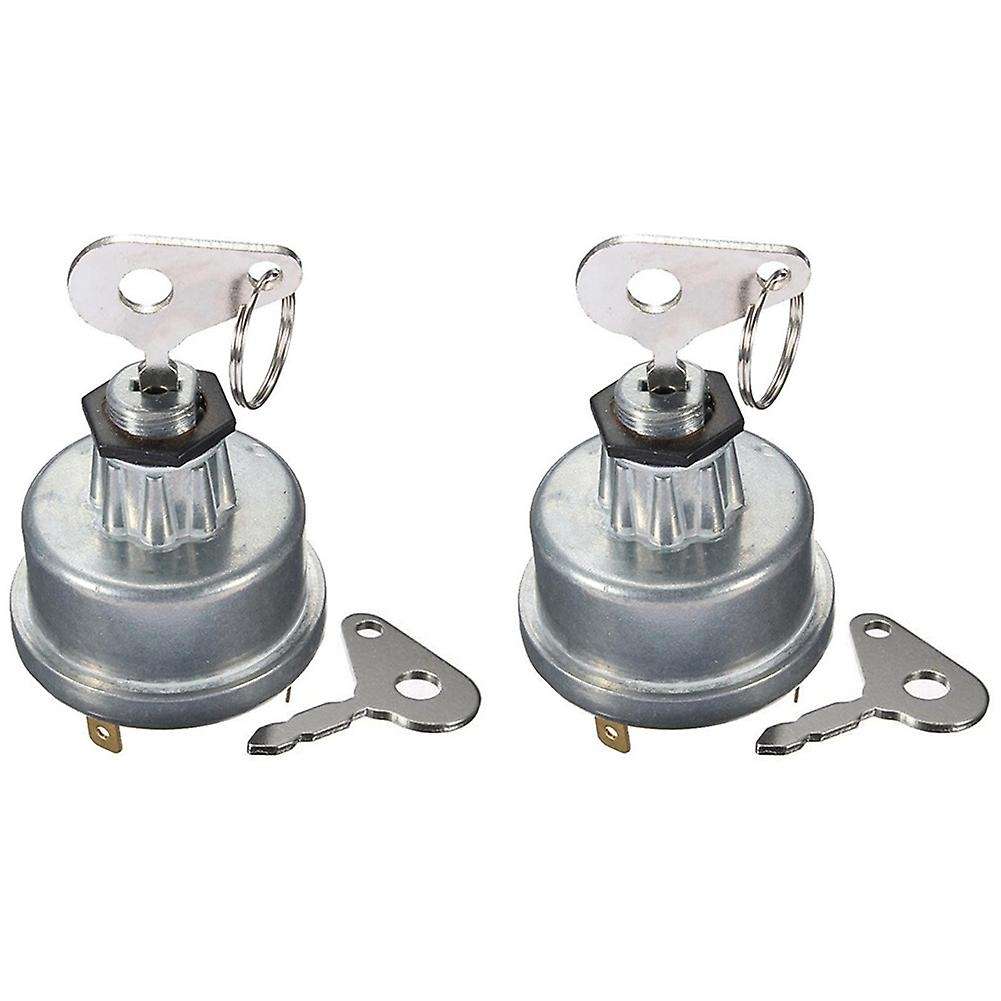2x Tractor Plant Ignition Switch + Key for Massey Ferguson Jcb Lucas
