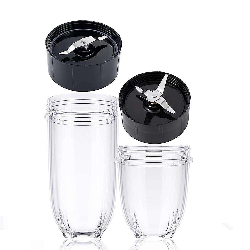 2 Pack 12/16 Oz Cups & Blades for Magic Blender 250w Mb1001