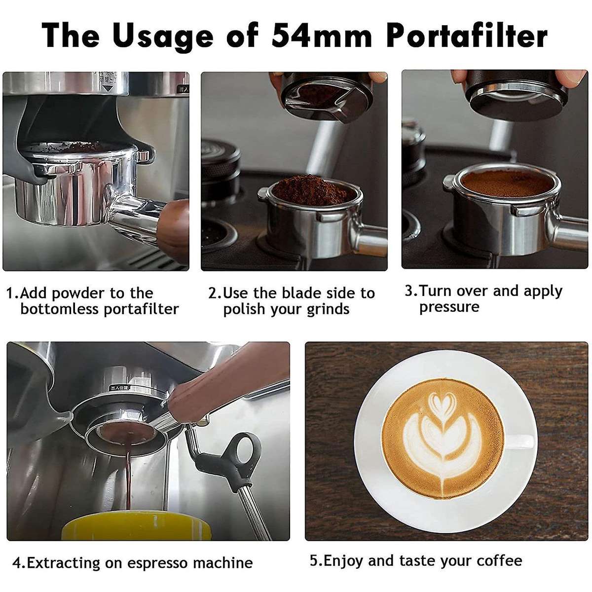 Bottomless Portafilter 54mm for Breville Barista Series and Espresso