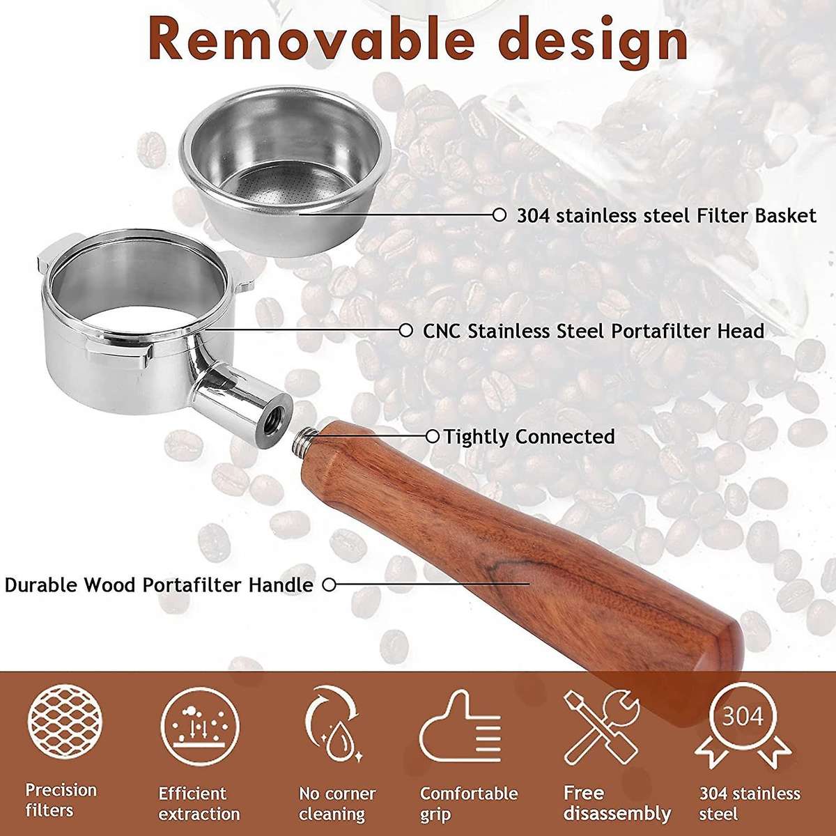 Bottomless Portafilter 54mm for Breville Barista Series and Espresso