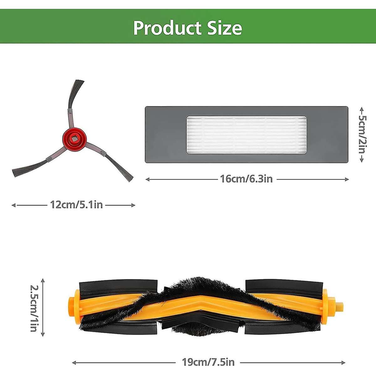 Replacement Parts Compatible for Ecovacs Deebot Main Roller Brush
