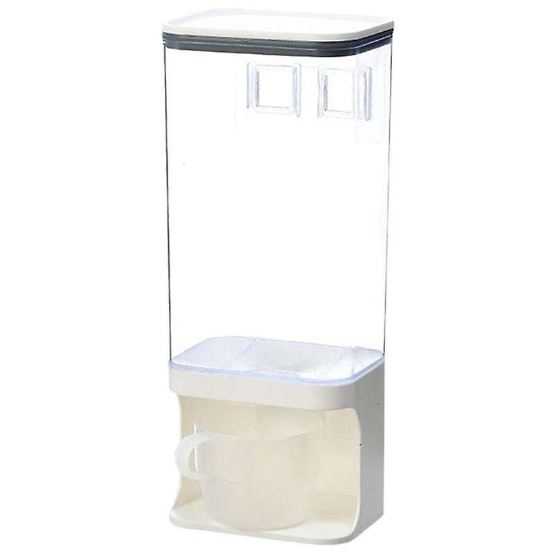 Wall-mounted Dry Food Dispenser, Transparent Plastic -1500ml